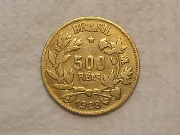 | Casa do Colecionador 500 Réis - 1928 .. - Bz/al - / Bonita / cod.590.1