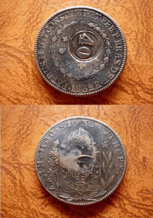 80 RÉIS 1832R. CAR. DE 40 .