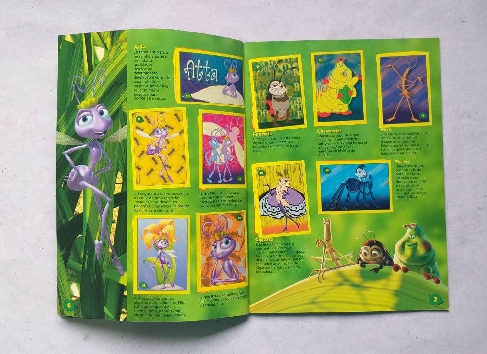 | Casa do Colecionador Álbum de Figurinhas - A Bug's Life - Vida de Inseto - Disney Pixar (Incompleto - Faltam 2 figurinhas) 1999