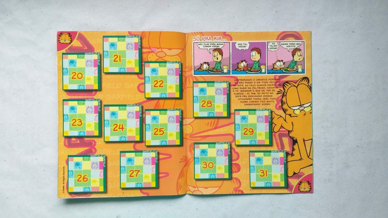 | Casa do Colecionador Álbum de Figurinhas - Garfield (Incompleto com 4 fig coladas) 2005