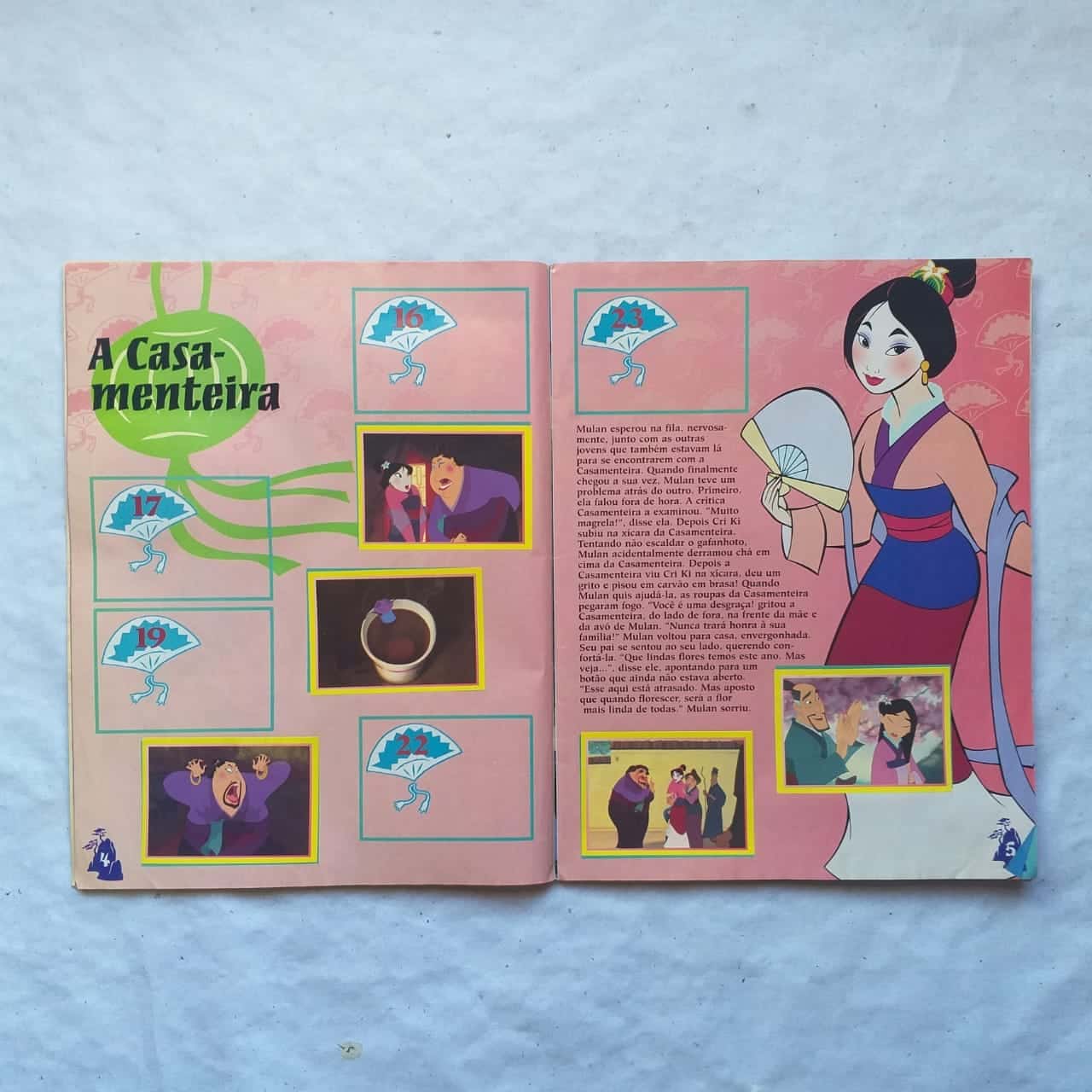 | Casa do Colecionador Álbum de Figurinhas - Mulan - Disney (Incompleto com 43 fig coladas) 1998