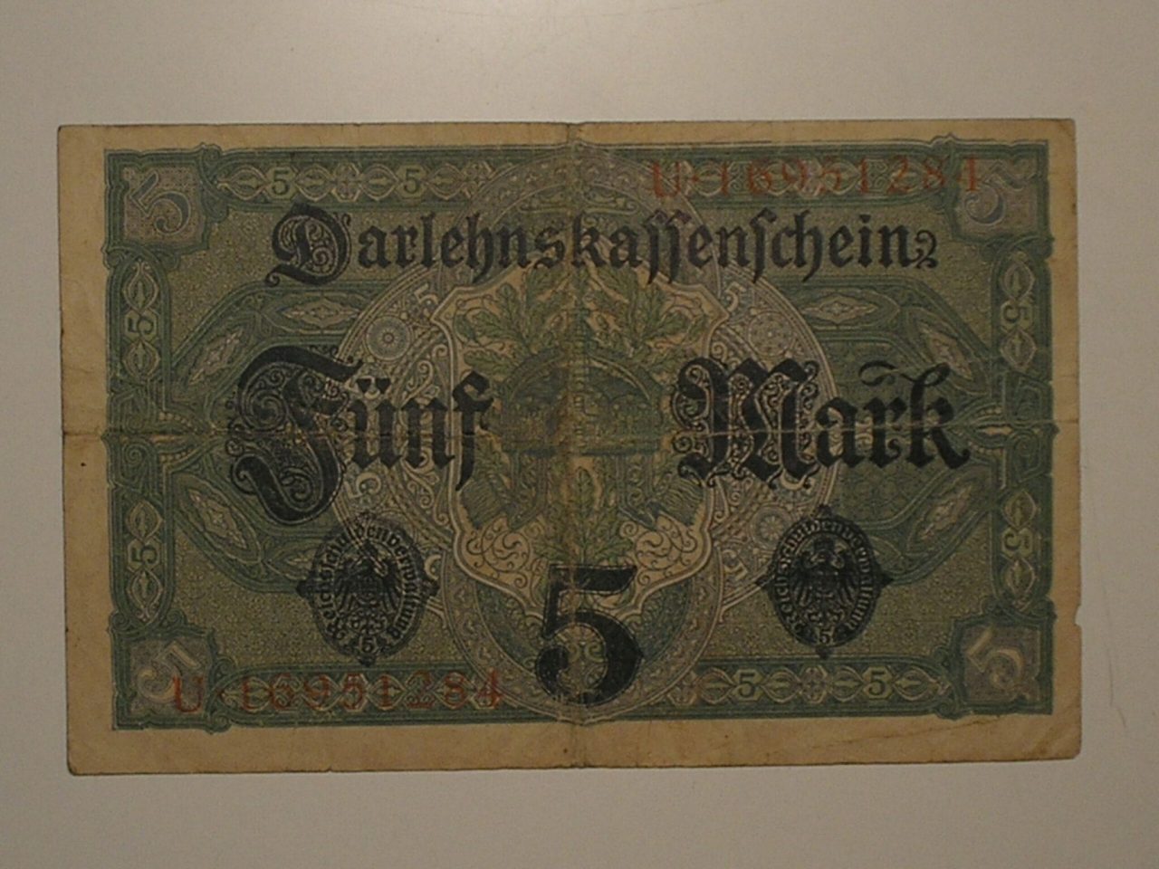 | Casa do Colecionador Alemanha 5 Mark 1917 Pick 76 Mbc Berlin Ca 2