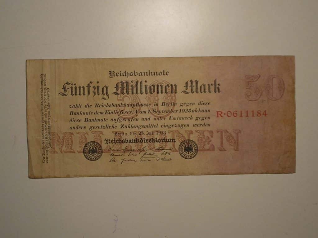 | Casa do Colecionador Alemanha 50 Millionen Mark 1923 Pick 98 Mbc Berlin Uniface Ca 0611184