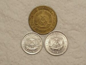 Alemanha Democratica 1 5 20 Pfennig 1978 1983 1969 3 Pecas Bz Al Cod 240