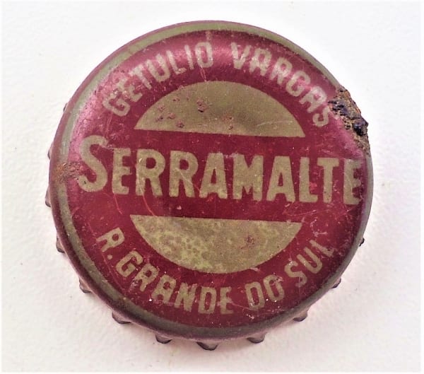 | Casa do Colecionador Antiga Tampinha Cerveja Serramalte - Getulio Vargas RS - Vedante Cortiça - Anos 50