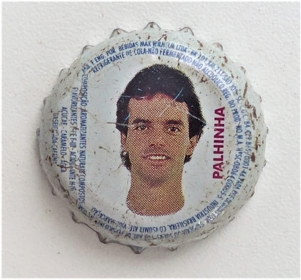 | Casa do Colecionador Antiga Tampinha Refrigerante Pepsi Cola - Jogador Palhinha - Gol do Marcelinho