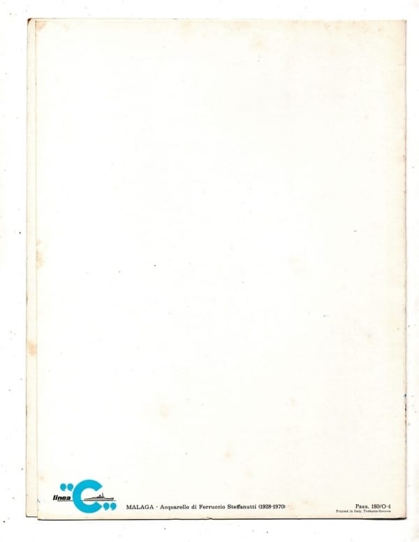 | Casa do Colecionador Antigo Cardapio De Navio - Linea C - Eugenio C - 03 / 1973