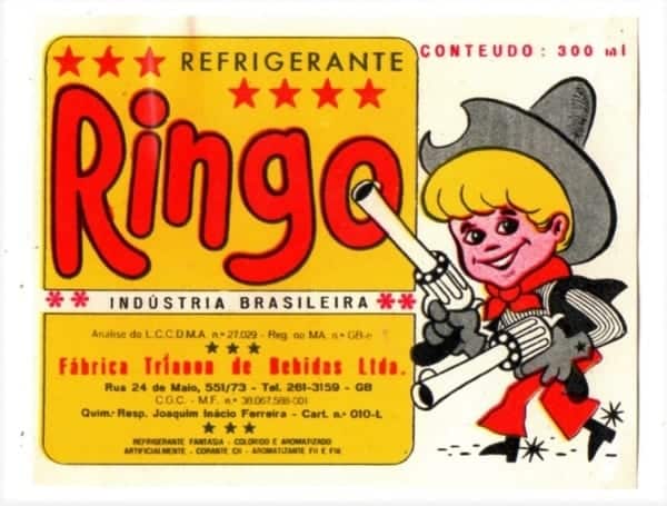 | Casa do Colecionador Antigo Rotulo Refrigerante Ringo - Fabrica Trianon de Bebidas - Guanabara ( Rio ) - Anos 60