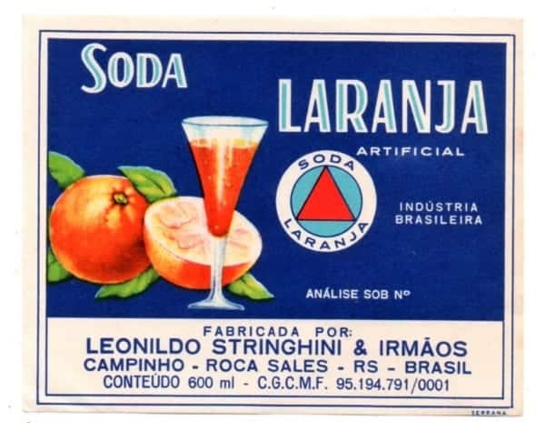 | Casa do Colecionador Antigo Rotulo Refrigerante Soda Laranja Artificial - Leonildo Stringhini & Irmãos - Anos 60