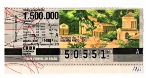 Bilhete Loteria Federal Do Brasil - Santuario das 7 Capelas - Ribeirão Preto ( SP ) - 1978