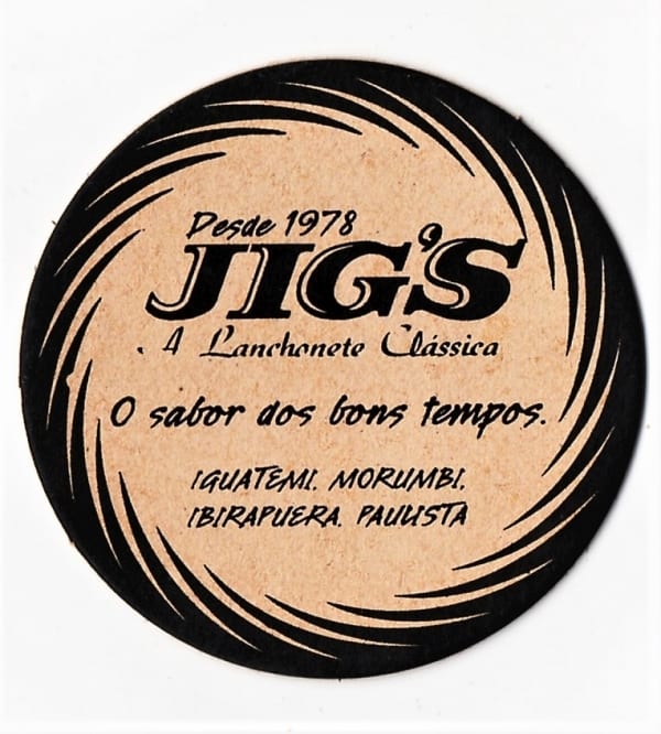 | Casa do Colecionador Bolacha de Chopp - Jig´s - Lanchonete Classica