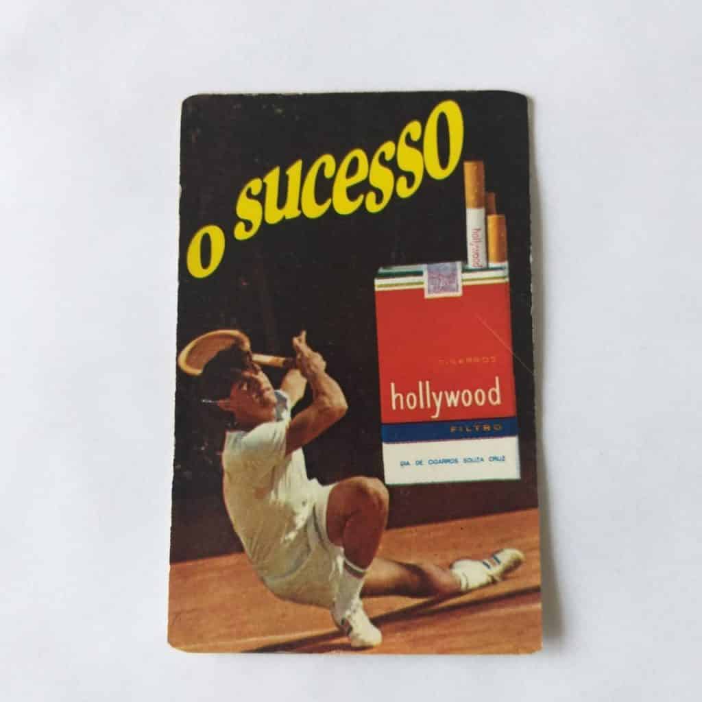 Calendário de Bolso (Tema Cigarro) Hollywood - Ano 1972