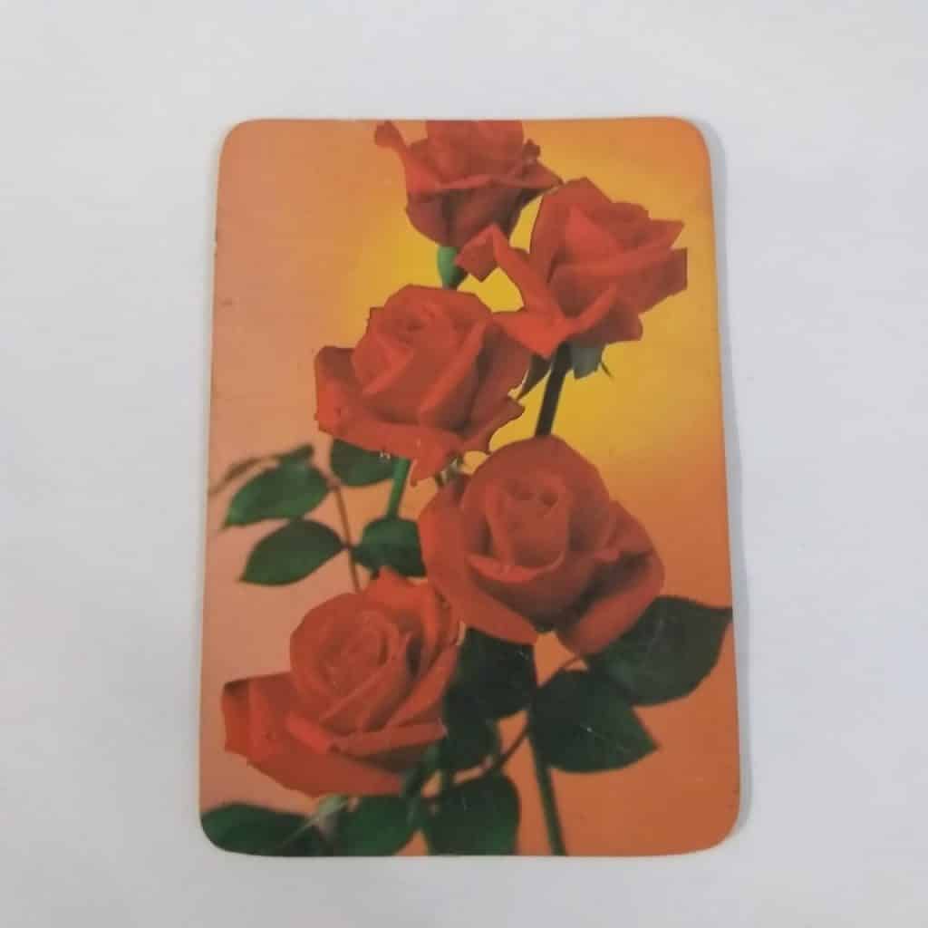 Calendário de Bolso (Tema Flores) - Ano 1986