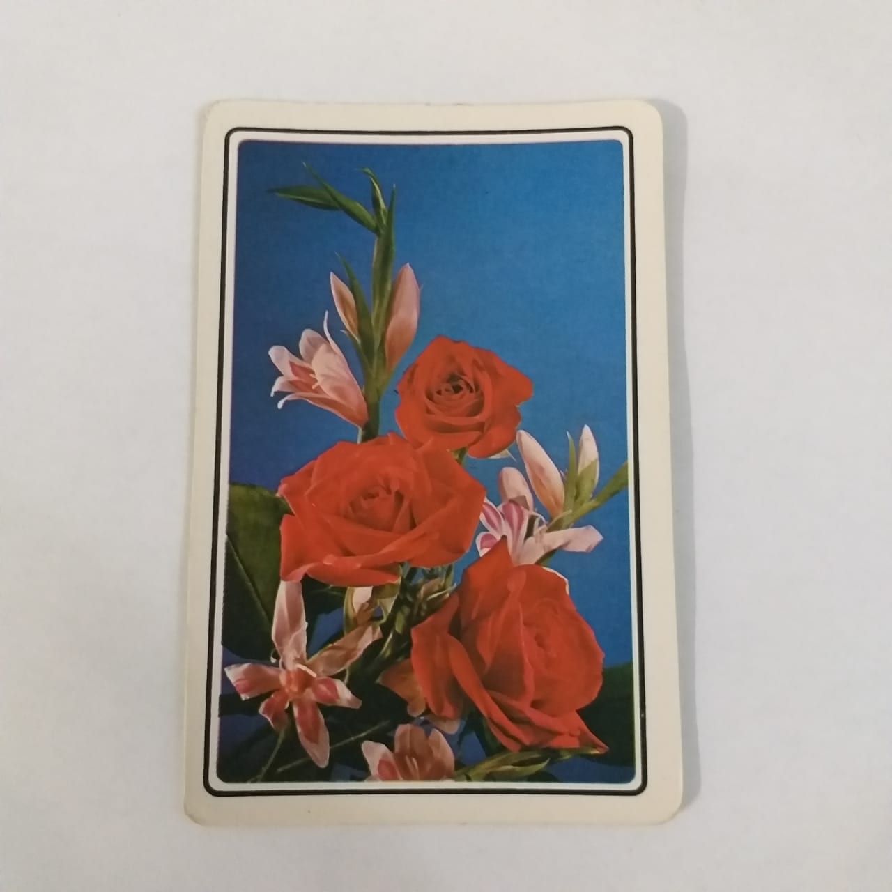 Calendário de Bolso (Tema Flores) - Ano 1987