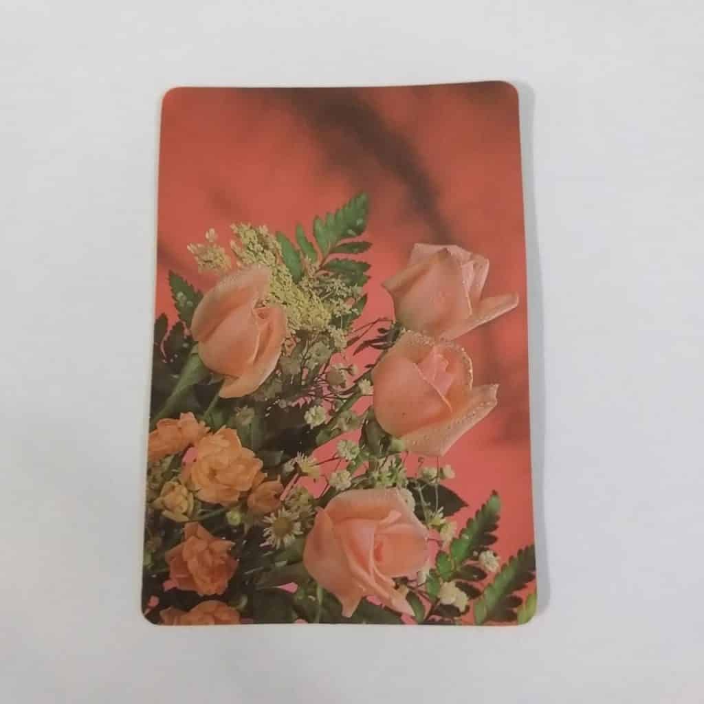 Calendário de Bolso (Tema Flores) - Ano 1987