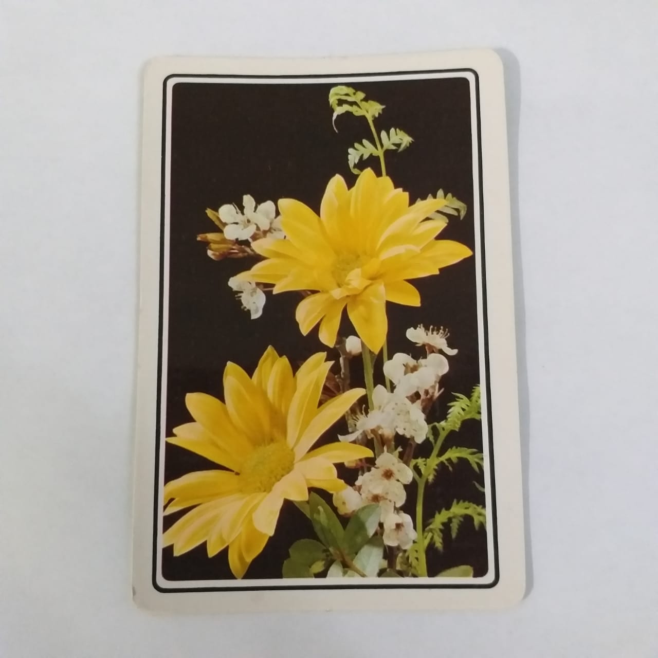 Calendário de Bolso (Tema Flores) - Ano 1987