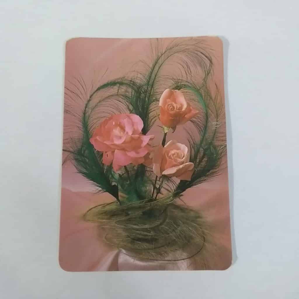 Calendário de Bolso (Tema Flores) - Ano 1992