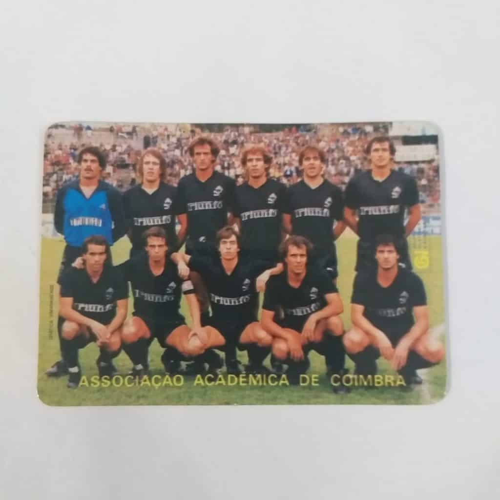 Calendário de Bolso (Tema Futebol) - Associação Acadêmica de Coimbra (Portugal) - Ano 1986