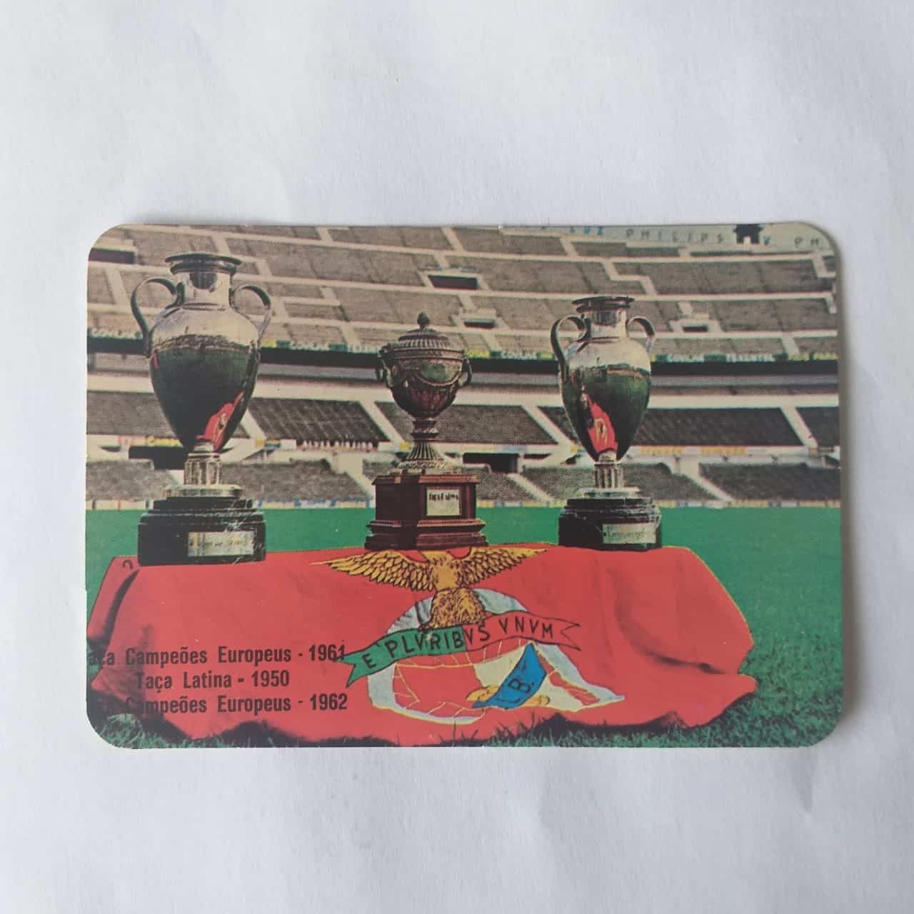 Calendário de Bolso (Tema Futebol) - Benfica (Portugal) - Troféus - Ano 1995