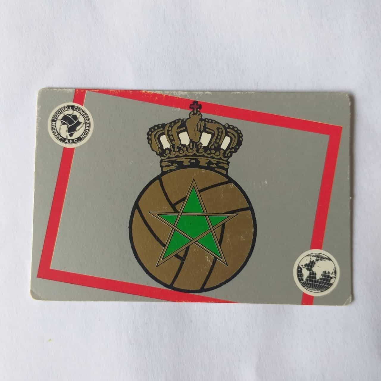 Calendário de Bolso (Tema Futebol) - Coleção 150 Emblemas de Federações de Futebol de todo o Mundo Nº 25 - Marrocos (África) - Ano 1987