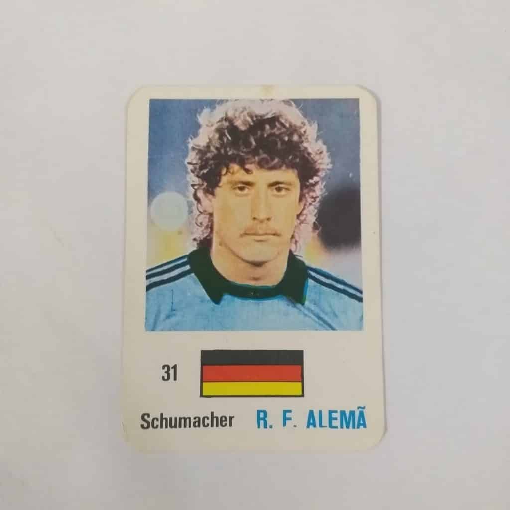 Calendário de Bolso (Tema Futebol) - Coleção de 50 Calendários Nº 31 - Schumacher (R. F. Alemã) - Ano 1986
