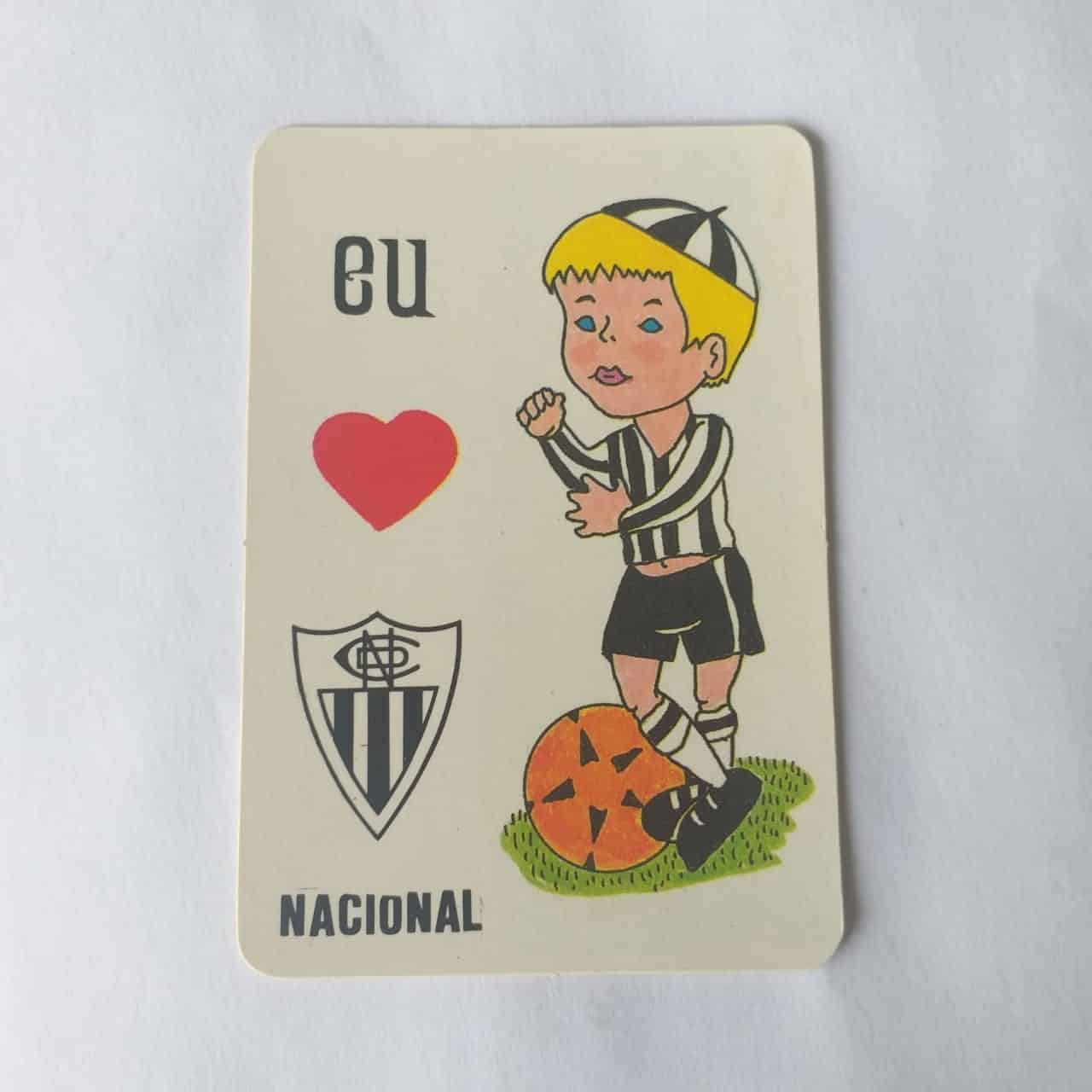 Calendário de Bolso (Tema Futebol) - Coleção de 72 Calendários Nº 69 - Eu Amo Nacional (Portugal) - Ano 1992
