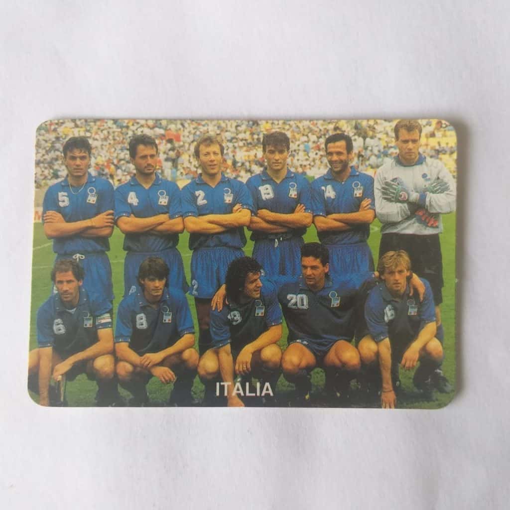 Calendário de Bolso (Tema Futebol) - Coleção de 90 Calendários da Copa do Mundo de 1994 Nº 14 - Itália - Ano 1994
