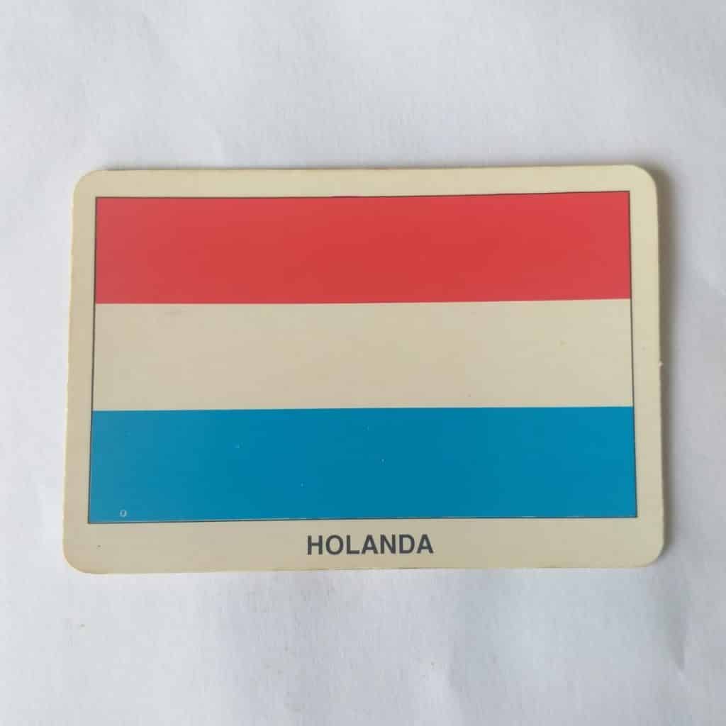 Calendário de Bolso (Tema Futebol) - Coleção de 90 Calendários da Copa do Mundo de 1994 Nº 62 - Bandeira da Holanda - Ano 1994