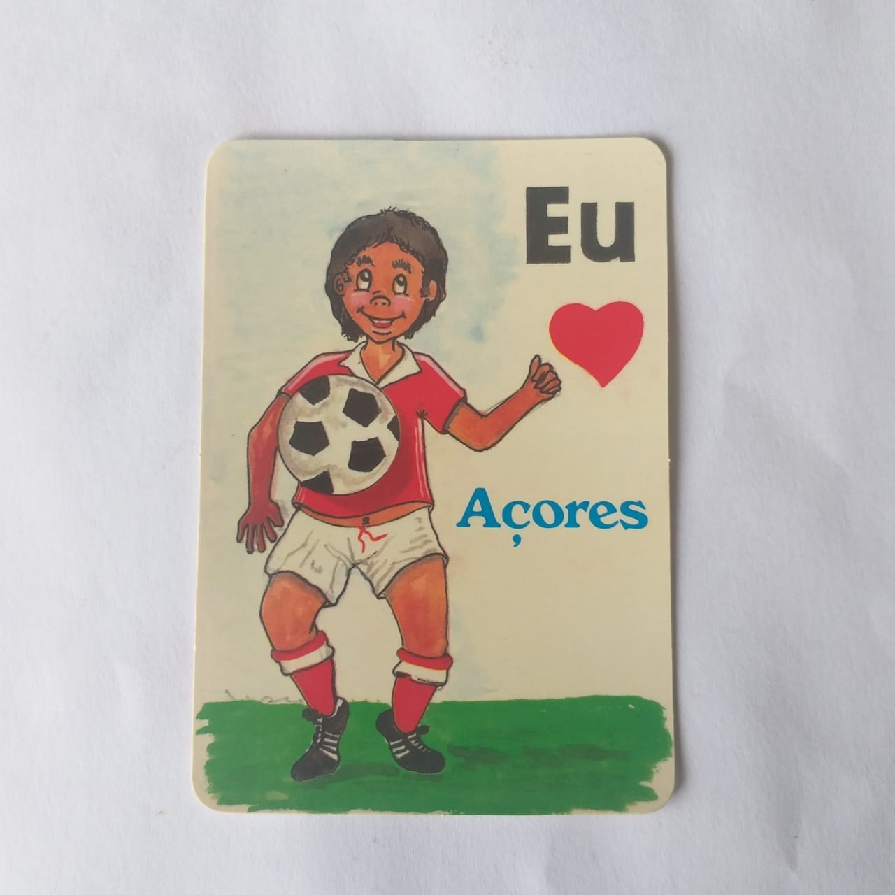 Calendário de Bolso (Tema Futebol) - Eu Amo Açores (Portugal) - Ano 1992