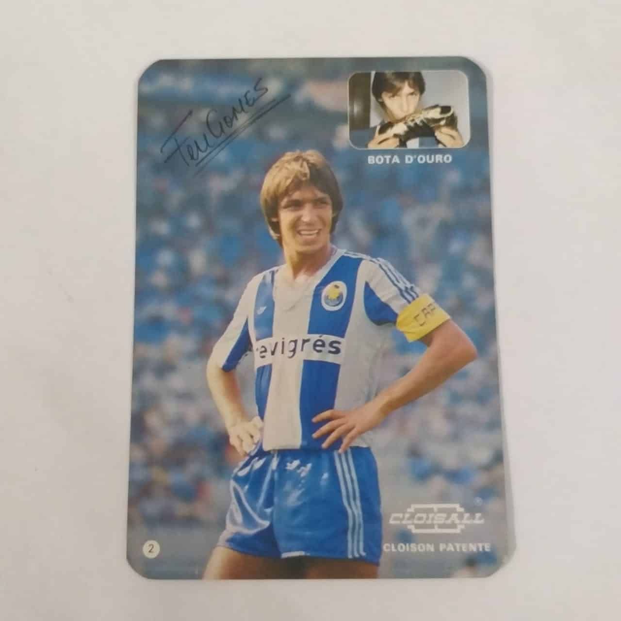 Calendário de Bolso (Tema Futebol) - Fernando Gomes - Bota de Ouro (Portugal) - Ano 1984