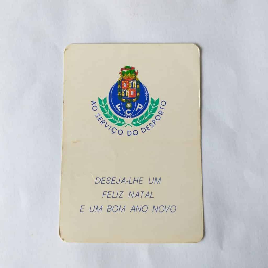Calendário de Bolso (Tema Futebol) - Futebol Clube do Porto (Portugal) - Ano 1986
