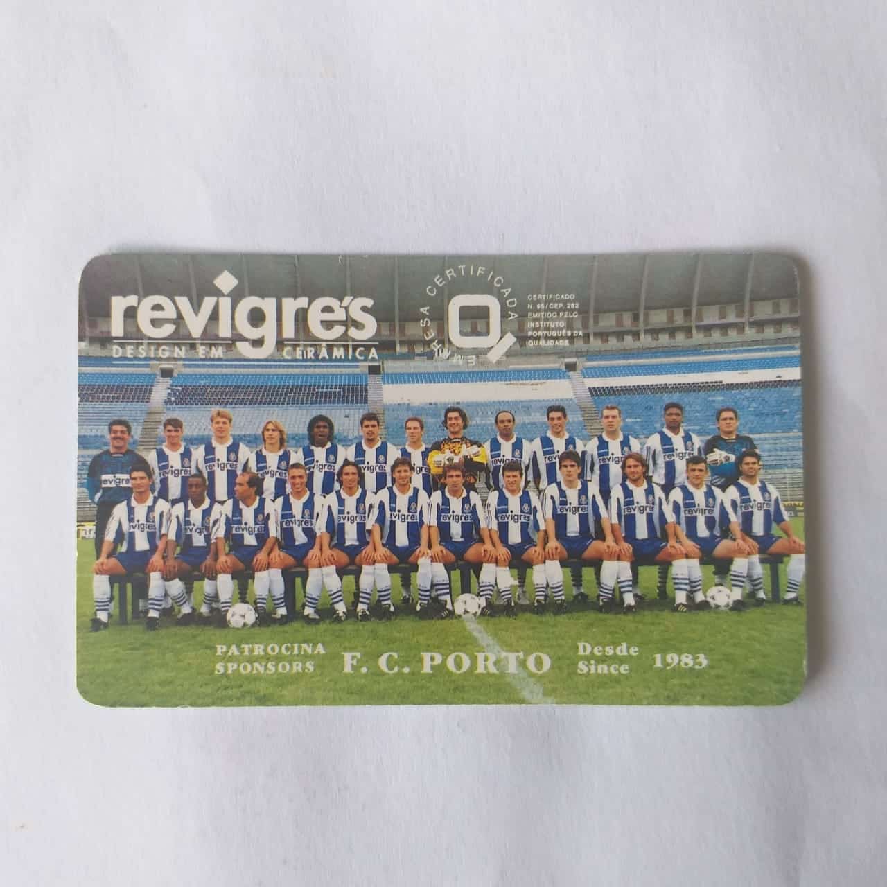 Calendário de Bolso (Tema Futebol) - Futebol Clube do Porto (Portugal) - Ano 1996