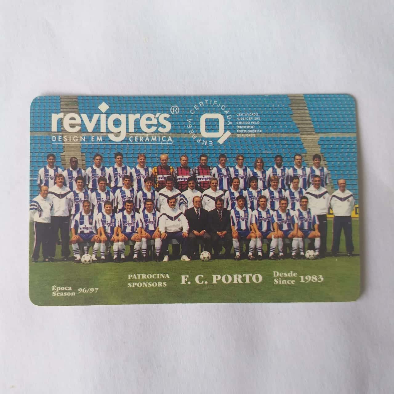 Calendário de Bolso (Tema Futebol) - Futebol Clube do Porto (Portugal) - Ano 1997