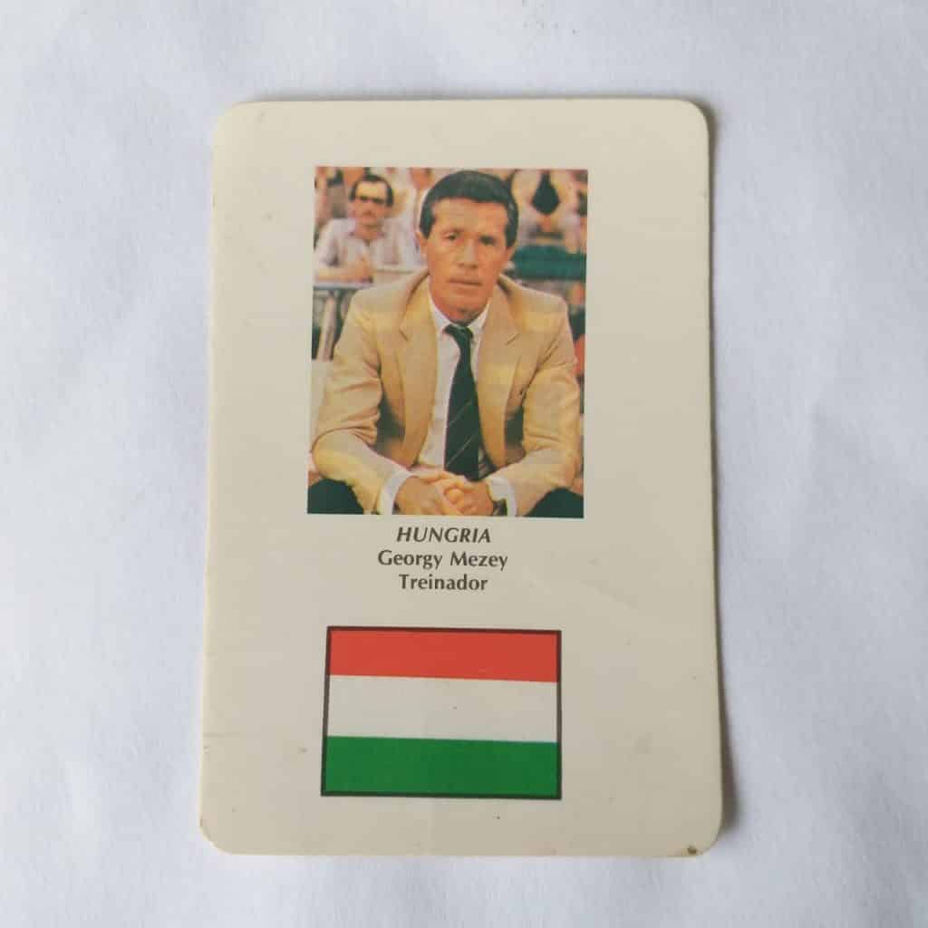Calendario De Bolso Tema Futebol Hungria Georgy Mezey Treinador Ano 1986