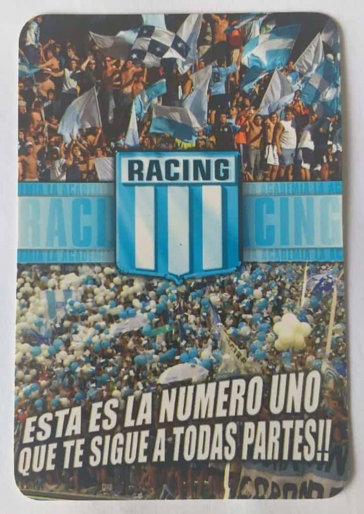 | Casa do Colecionador Calendário de Bolso (Tema Futebol) - Racing Club (Argentina) - Ano 2006