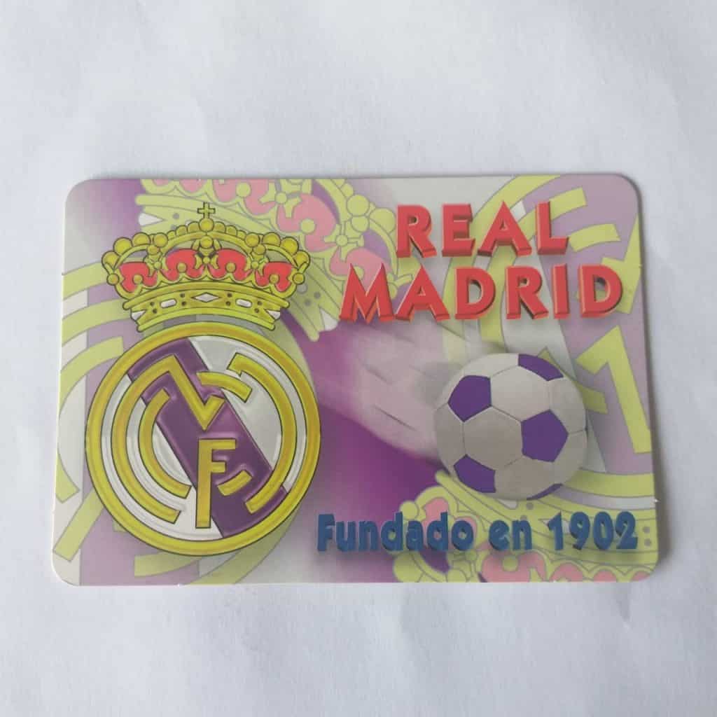 Calendário de Bolso (Tema Futebol) - Real Madrid (Espanha) - Ano 1999