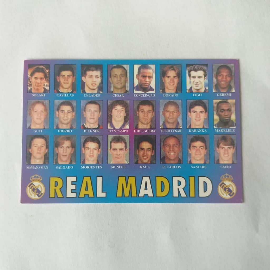 Calendário de Bolso (Tema Futebol) - Real Madrid (Espanha) - Ano 2001