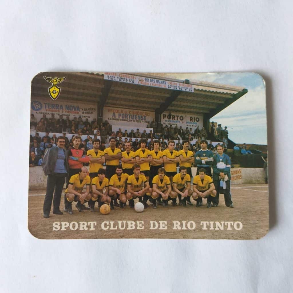 Calendário de Bolso (Tema Futebol) - Sport Clube de Rio Tinto (Portugal) - Ano 1986