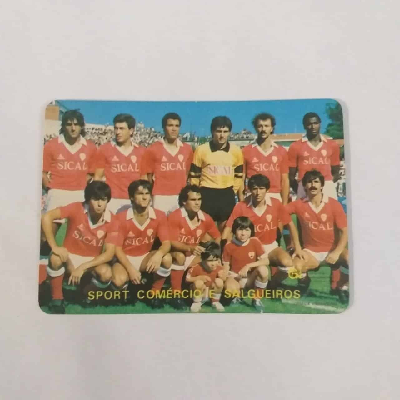 Calendário de Bolso (Tema Futebol) - Sport Comércio e Salgueiros (Portugal) - Ano 1986