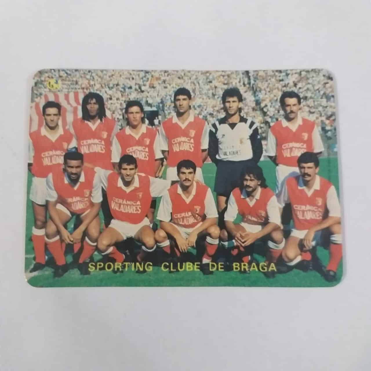 Calendário de Bolso (Tema Futebol) - Sporting Clube de Braga (Portugal) - Ano 1986