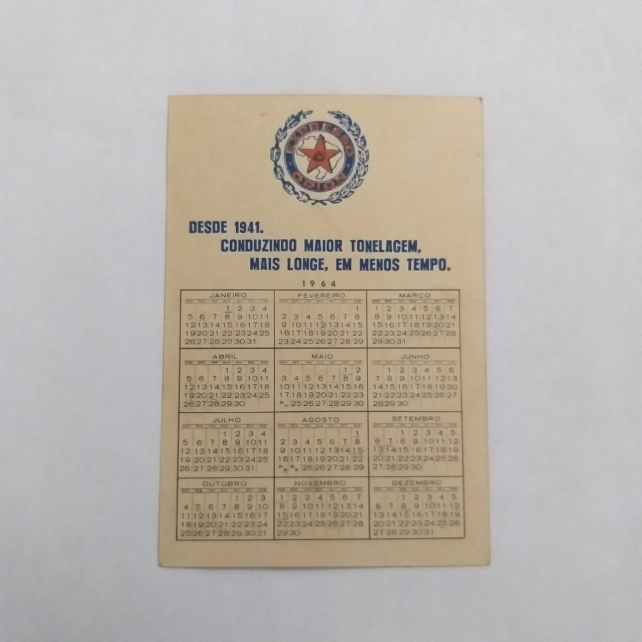 | Casa do Colecionador Calendário de Bolso (Tema Nú Feminino) - Ano 1964
