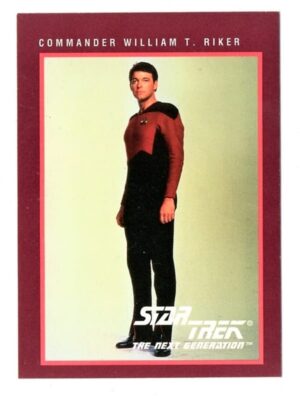 Card Impel - 1991 - Star Trek Next Generation - Nº 126 - Commander William T. Riker - Jornada Nas Estrelas