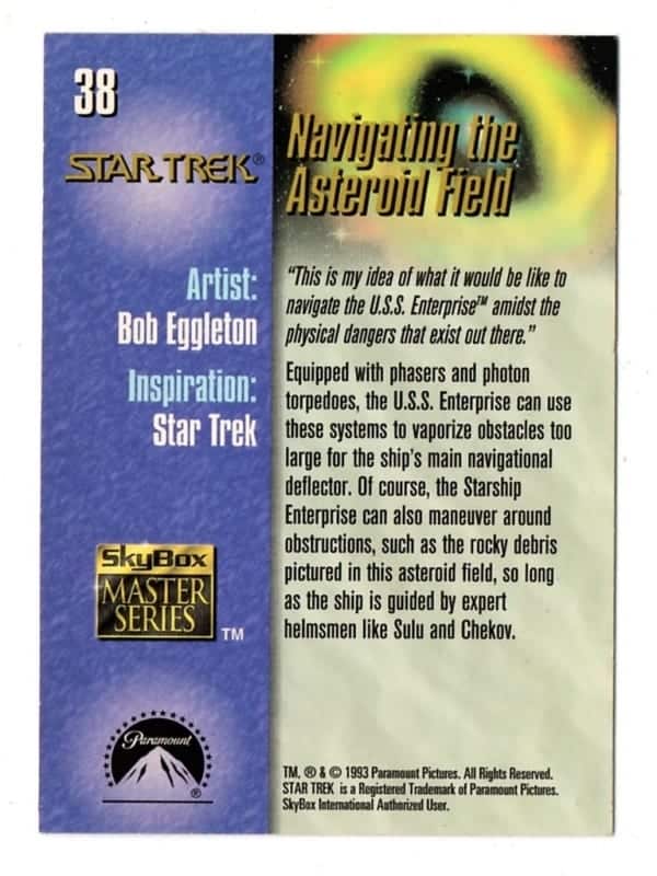 | Casa do Colecionador Card SkyBox Master Series - 1993 - Star Trek - Nº 38 - Navigating the Asteroid Field - Jornada Nas Estrelas