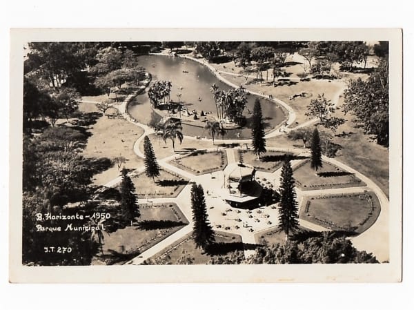 | Casa do Colecionador Cartao Postal Fotografico Belo Horizonte Mg Parque Municipal Anos 50 2