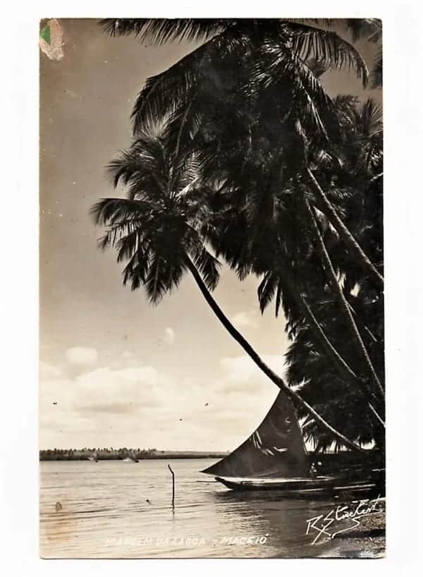 | Casa do Colecionador Cartao Postal Fotografico - Margem Da Lagoa - Maceió - AL - Anos 40