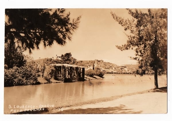 Cartão Postal Fotografico - São Lourenço - MG - Parque ( 2 ) - Anos 50