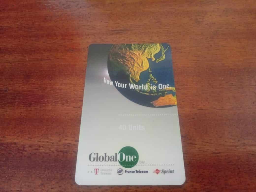 | Casa do Colecionador Cartão Recarga Global One 1998 / Now Your world is One / Planeta Terra