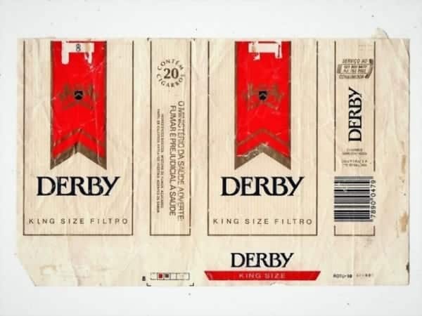 | Casa do Colecionador Dois Maços Carteiras Embalagens Cigarro Derby King Size - Brasil E Argentina
