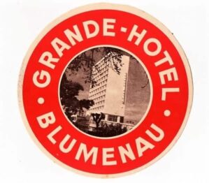 Etiqueta De Bagagem / Mala Grande Hotel Blumenau Anos 60