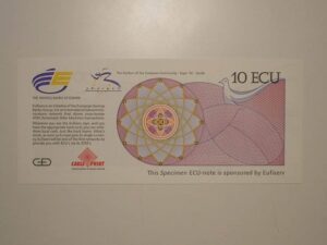 Europa - Spain / Seville ) 10 Ecu - 1992 ... Cédula da exposição de 1992, Savins Bank of Europe / ce01